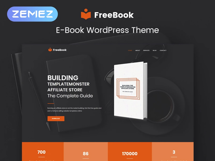 FreeBook - Ebooks Multipurpose Modern Elementor WordPress Theme